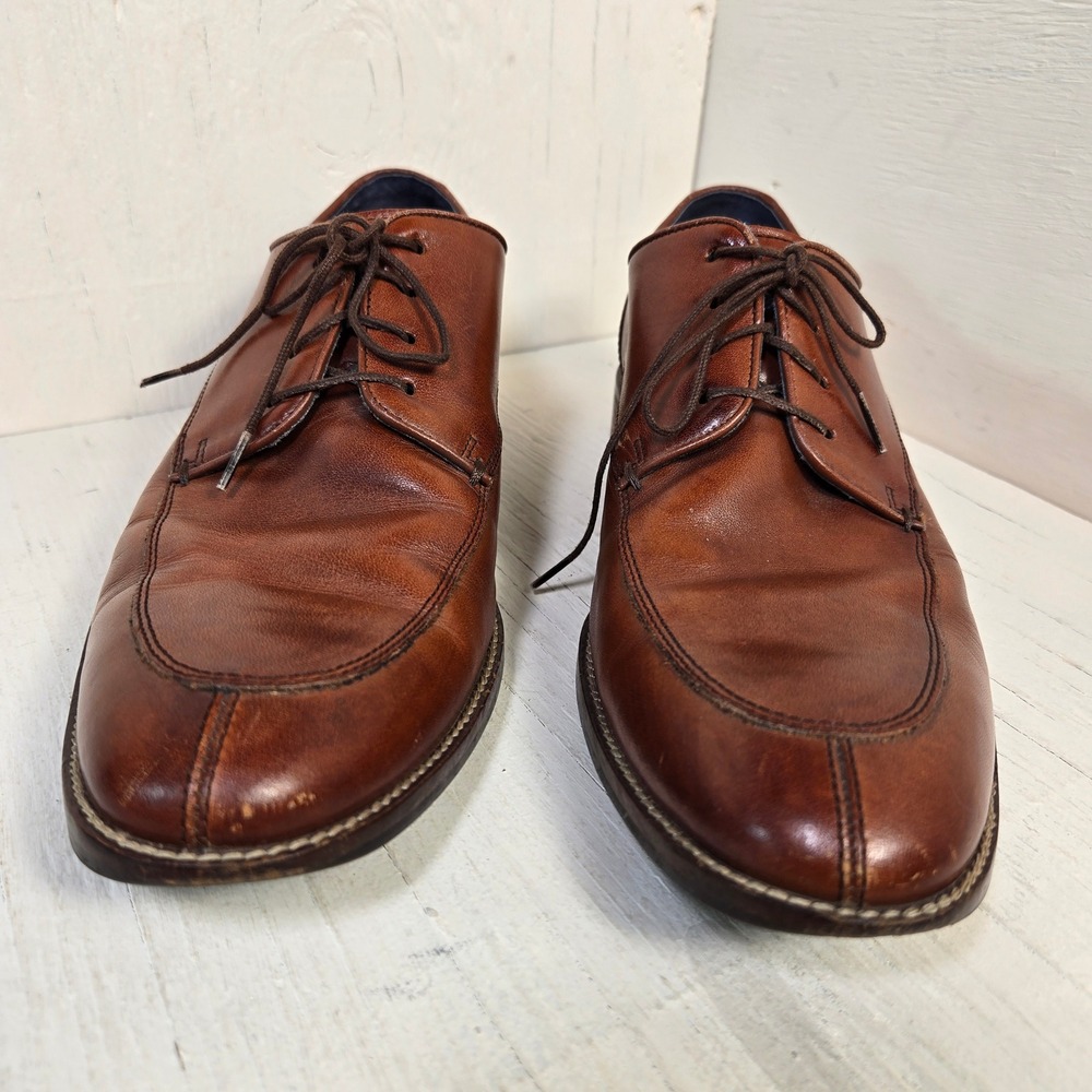 Cole Haan Grand OS Men's Sz 8M British Tan Leather Split Toe Oxford Shoes C11629